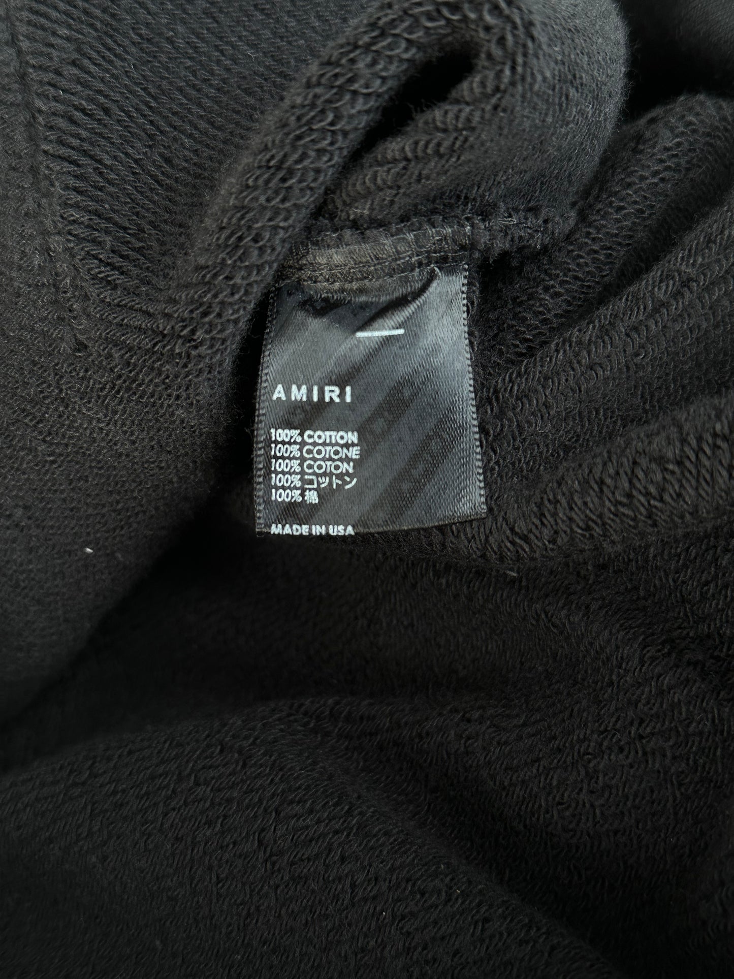 Amiri Black & Green Watercolor MA Logo Hoodie