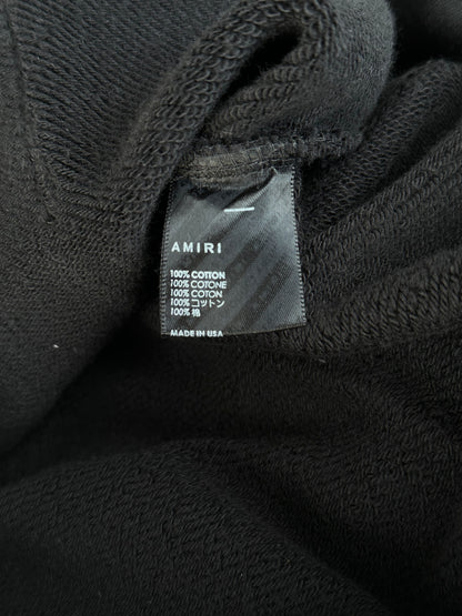 Amiri Black & Green Watercolor MA Logo Hoodie