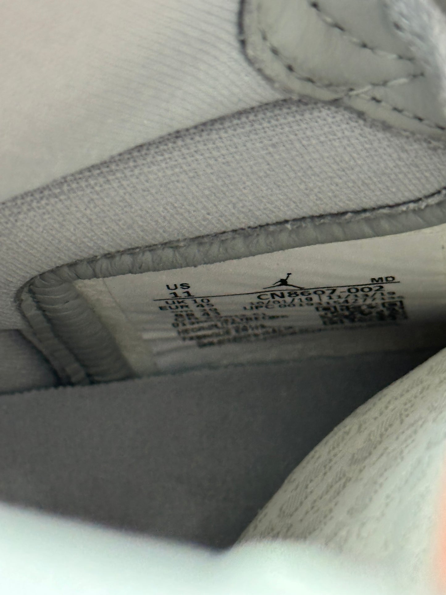 Dior Air Jordan Grey & White Oblique High Top Sneakers