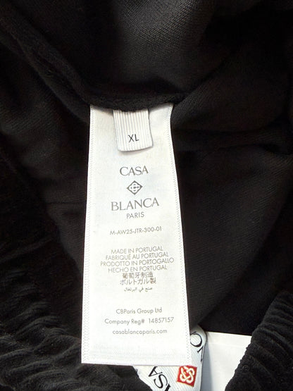 Casablanca Black & Gradient Embroidered Logo Velour Sweatpants