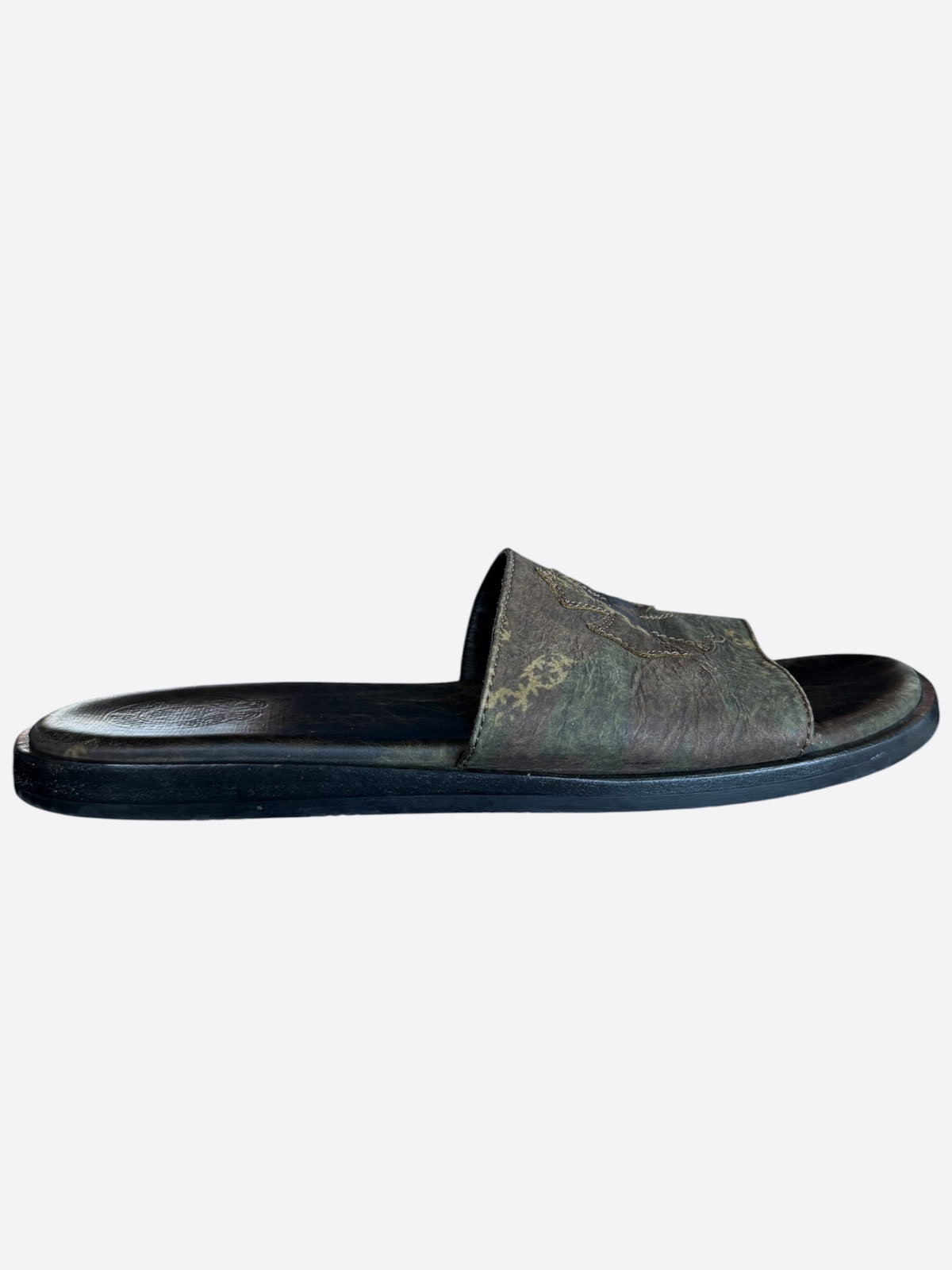 Chrome Hearts Camouflage Jacquard Cross Patch Slides