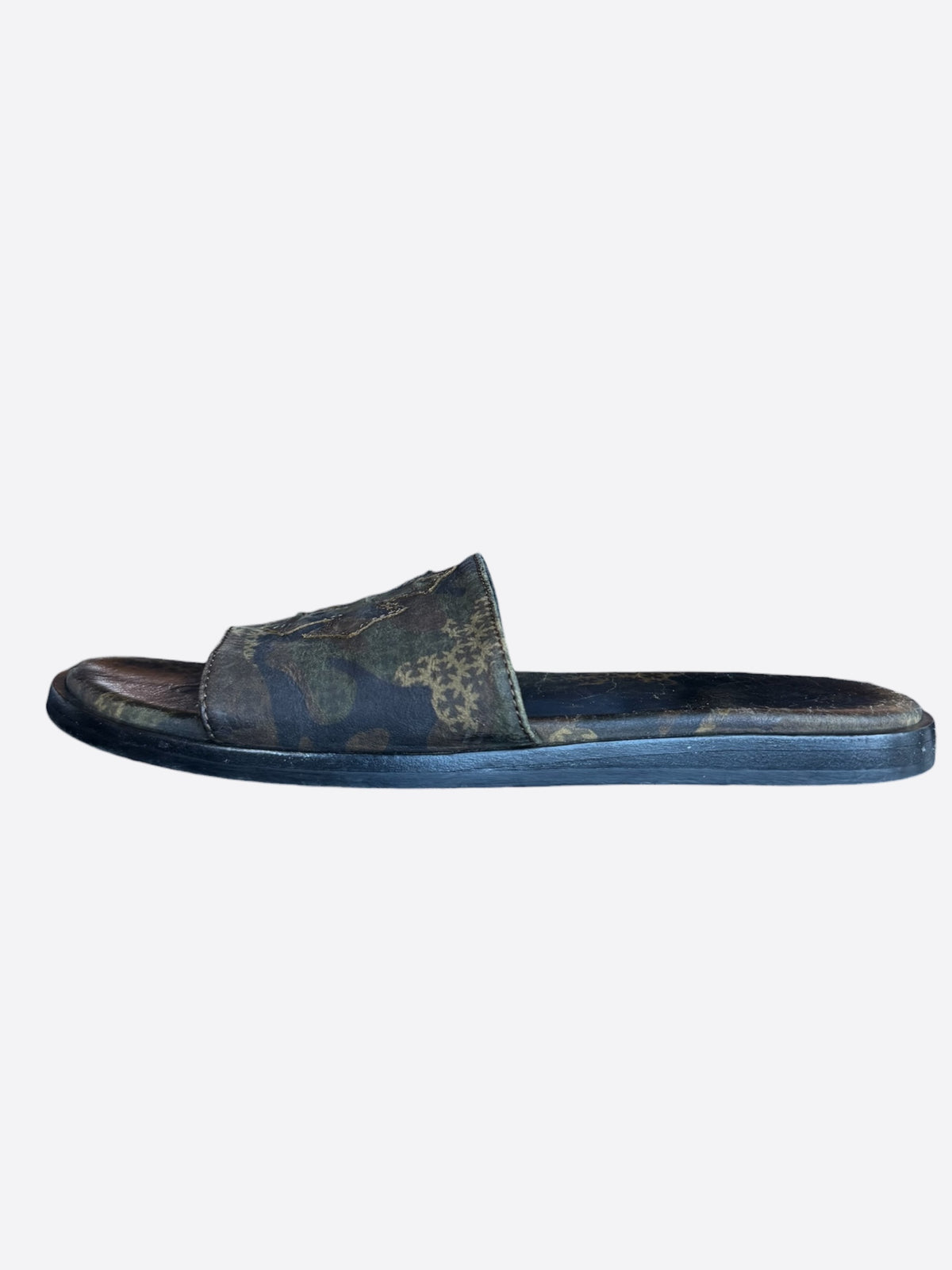 Chrome Hearts Camouflage Jacquard Cross Patch Slides