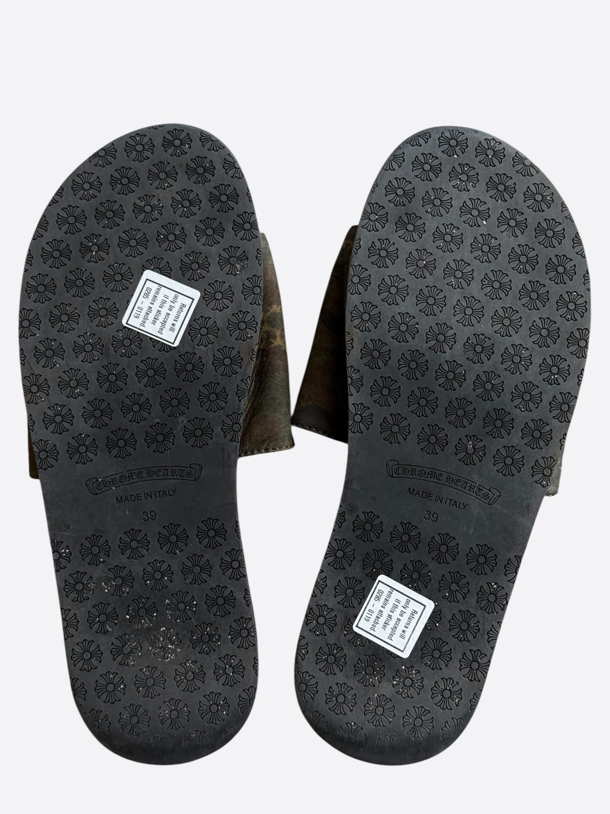 Chrome Hearts Camouflage Jacquard Cross Patch Slides