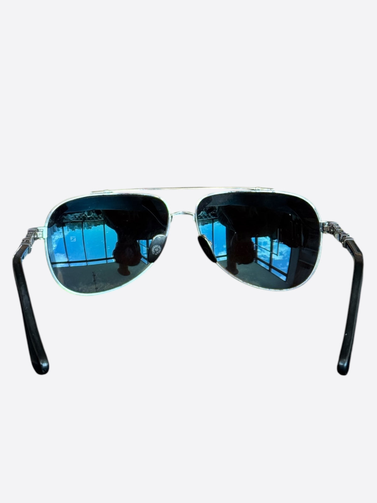 Chrome Hearts Black & Silver Jackaddict Sunglasses