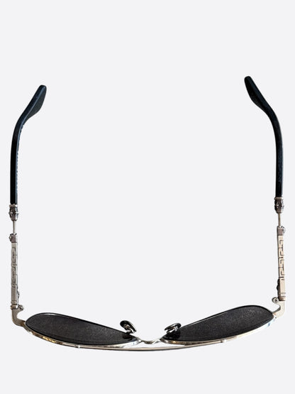 Chrome Hearts Black & Silver Jackaddict Sunglasses