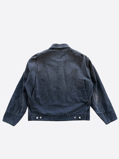 Enfants Riches Deprimes Black & White Classic Logo Distressed Work Jacket