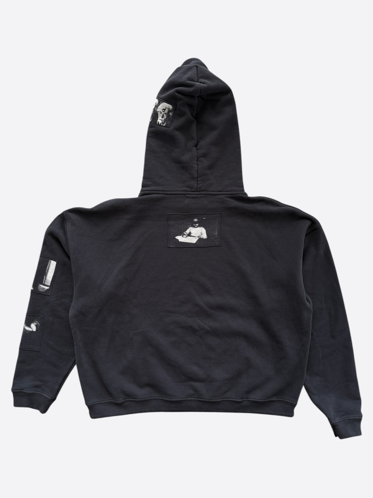 Enfants Riches Deprimes Faded Black & White Mozart Patch Hoodie