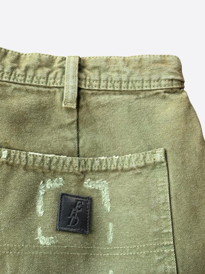 Enfants Riches Deprimes Olive Distressed Carpenter Pants