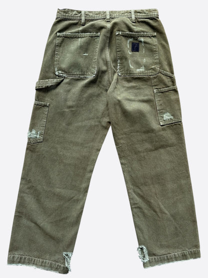 Enfants Riches Deprimes Olive Distressed Carpenter Pants
