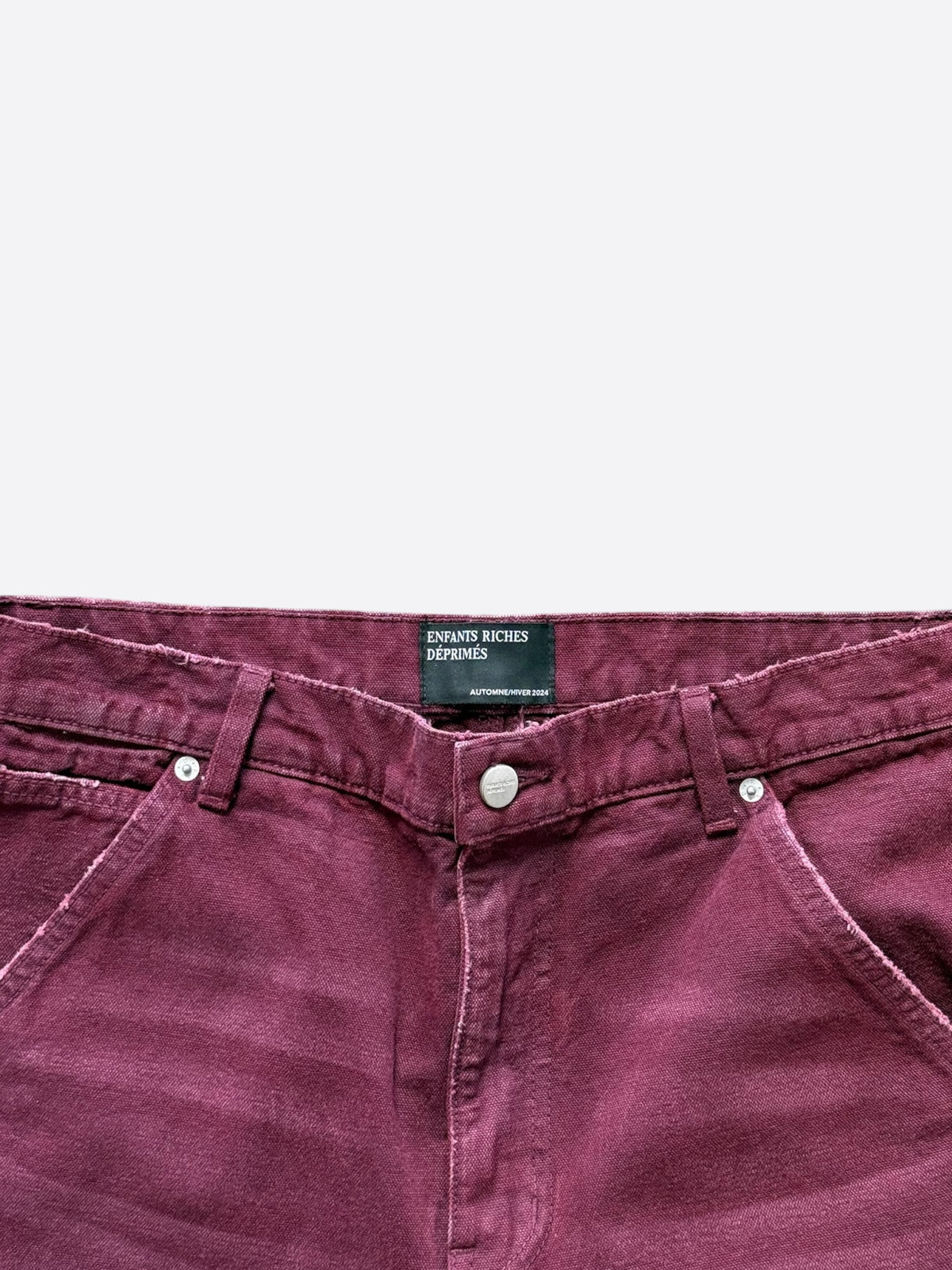 Enfants Riches Deprimes Burgundy Distressed Carpenter Pants