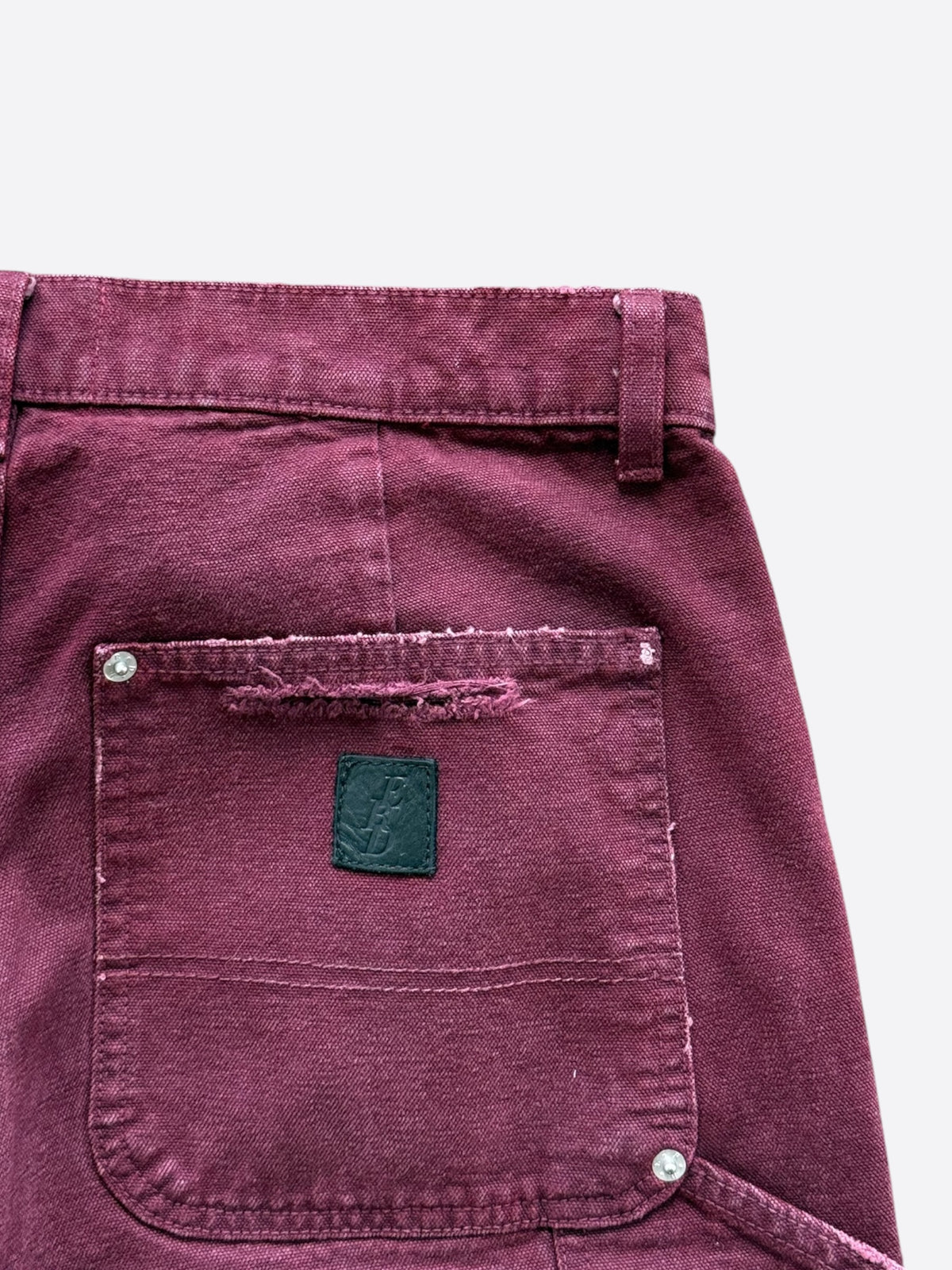 Enfants Riches Deprimes Burgundy Distressed Carpenter Pants