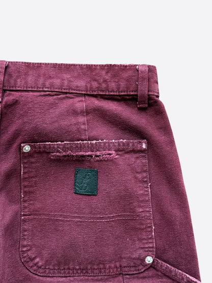 Enfants Riches Deprimes Burgundy Distressed Carpenter Pants