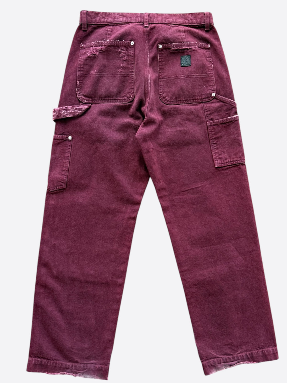 Enfants Riches Deprimes Burgundy Distressed Carpenter Pants