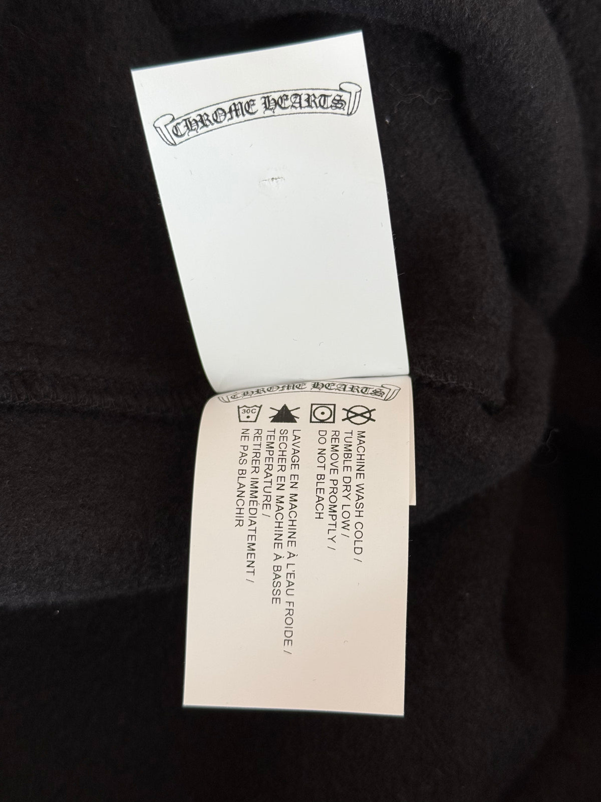 Chrome Hearts Black & White Horseshoe Logo Women's Fleece Quarter Zip Sweater