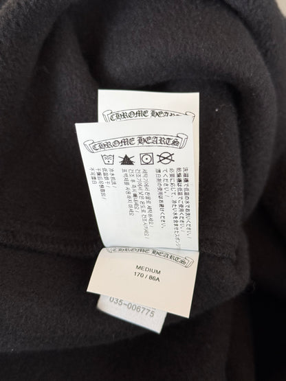 Chrome Hearts Black & White Horseshoe Logo Women's Fleece Quarter Zip Sweater