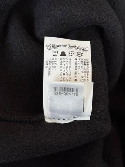 Chrome Hearts Black & White Horseshoe Logo Women's Fleece Quarter Zip Sweater
