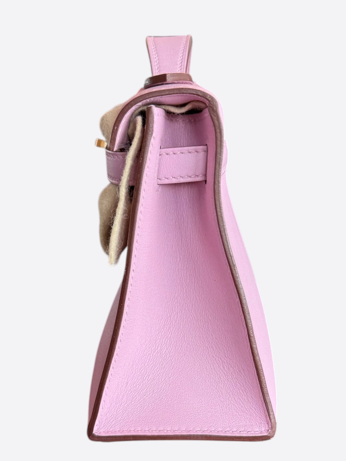 Hermes Mauve Sylvestre Epsom & Gold Hardware Kelly Pochette