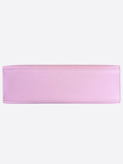 Hermes Mauve Sylvestre Epsom & Gold Hardware Kelly Pochette