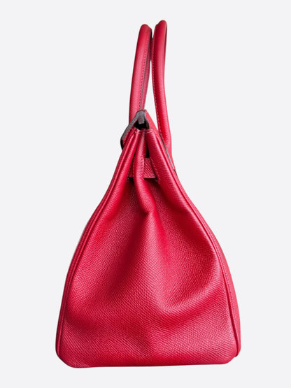 Hermes Rouge Casaque Epsom & Gold Hardware Birkin 30