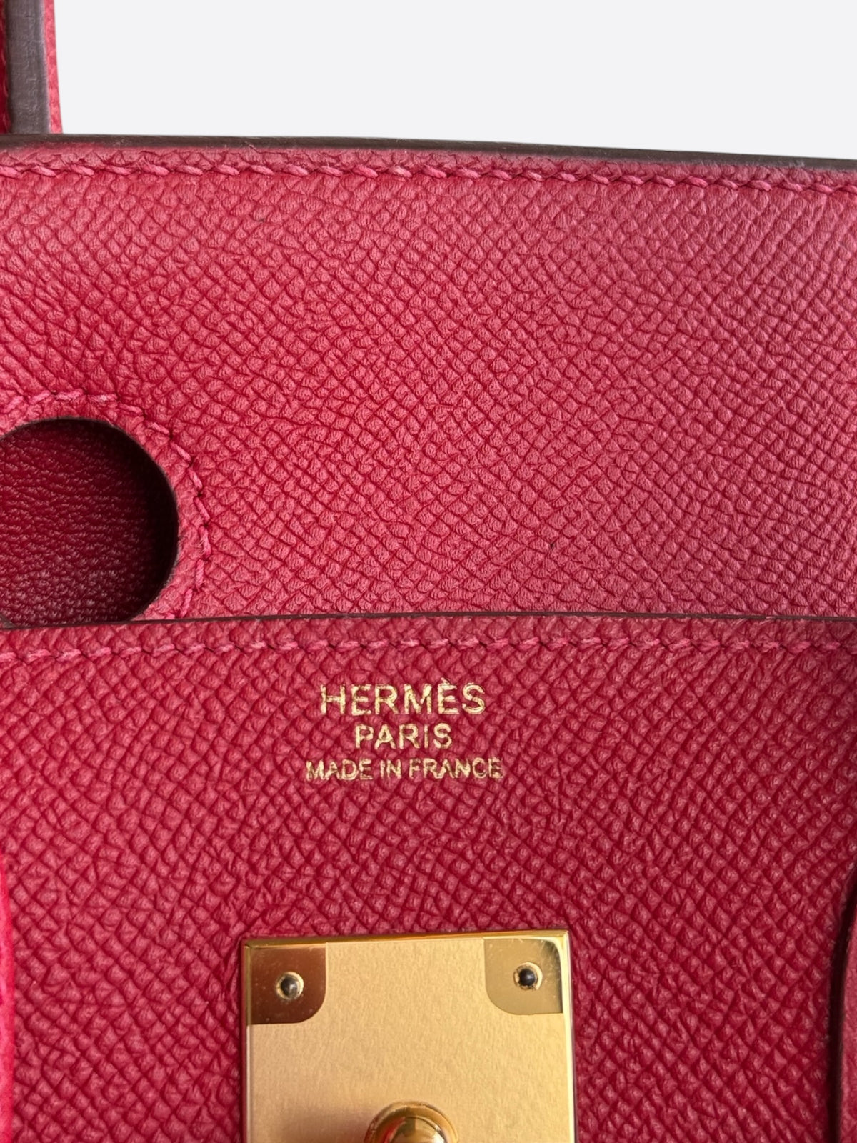 Hermes Rouge Casaque Epsom & Gold Hardware Birkin 30