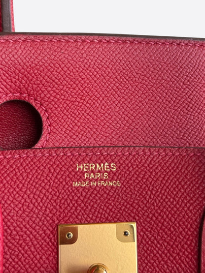 Hermes Rouge Casaque Epsom & Gold Hardware Birkin 30