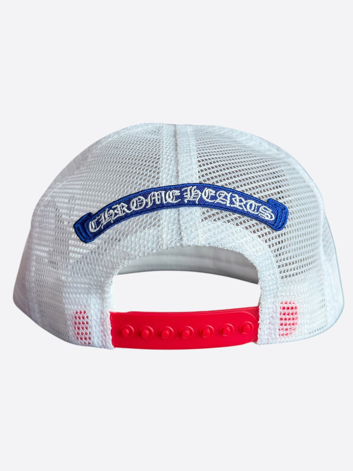 Chrome Hearts Red, Blue & White Triple Cross Trucker Hat
