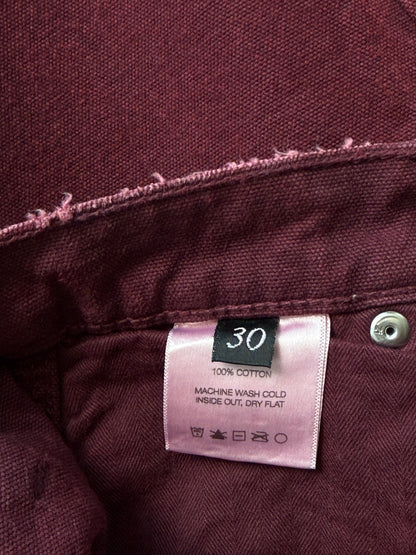 Enfants Riches Deprimes Burgundy Distressed Carpenter Pants