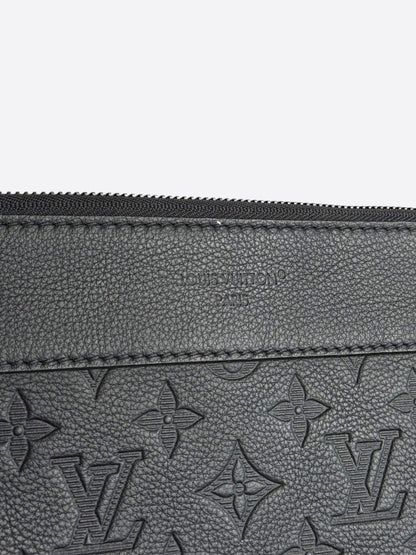 Louis Vuitton Black Shadow Monogram To-Go Pochette
