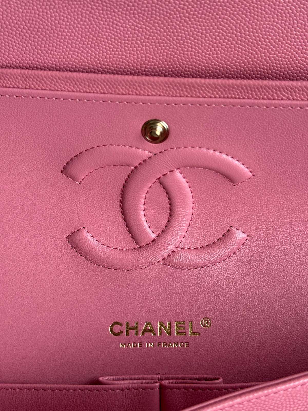 Chanel Pink Caviar Quilted Medium Flap Bag