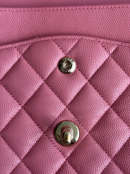 Chanel Pink Caviar Quilted Medium Flap Bag