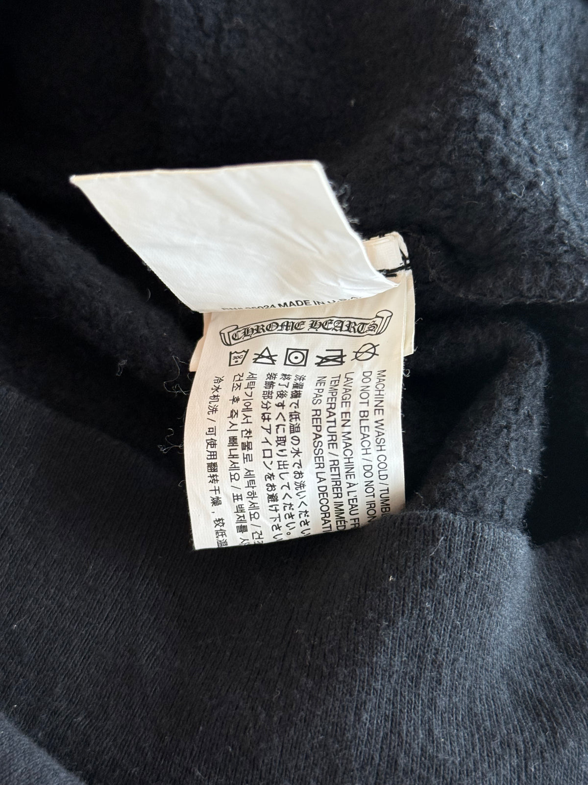 Chrome Hearts Black Cross Graveyard Zip Up Hoodie
