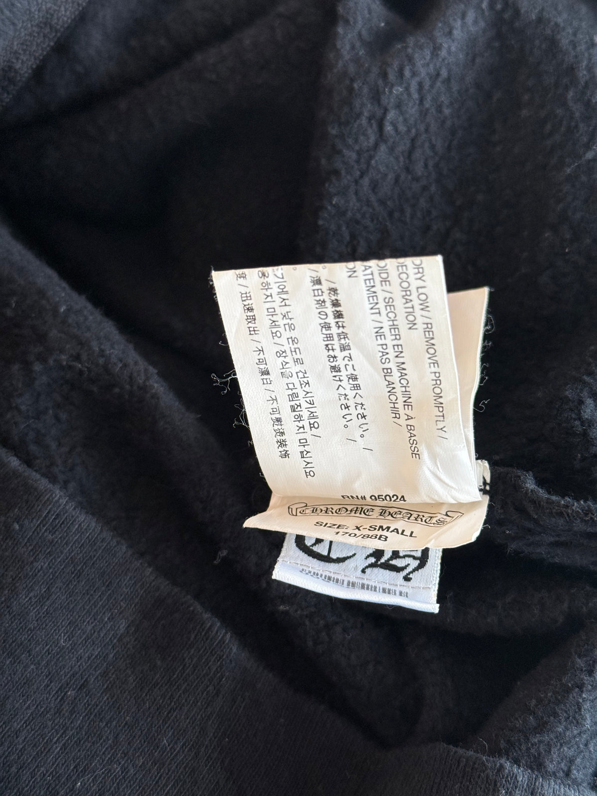 Chrome Hearts Black Cross Graveyard Zip Up Hoodie
