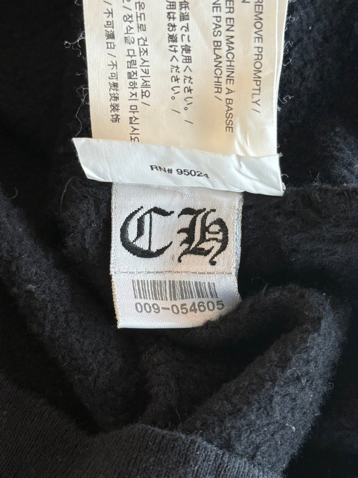 Chrome Hearts Black Cross Graveyard Zip Up Hoodie