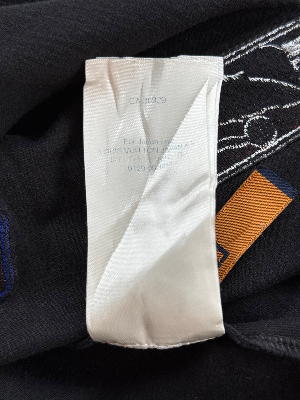 Louis Vuitton NBA Black Embroidered Patches T-Shirt