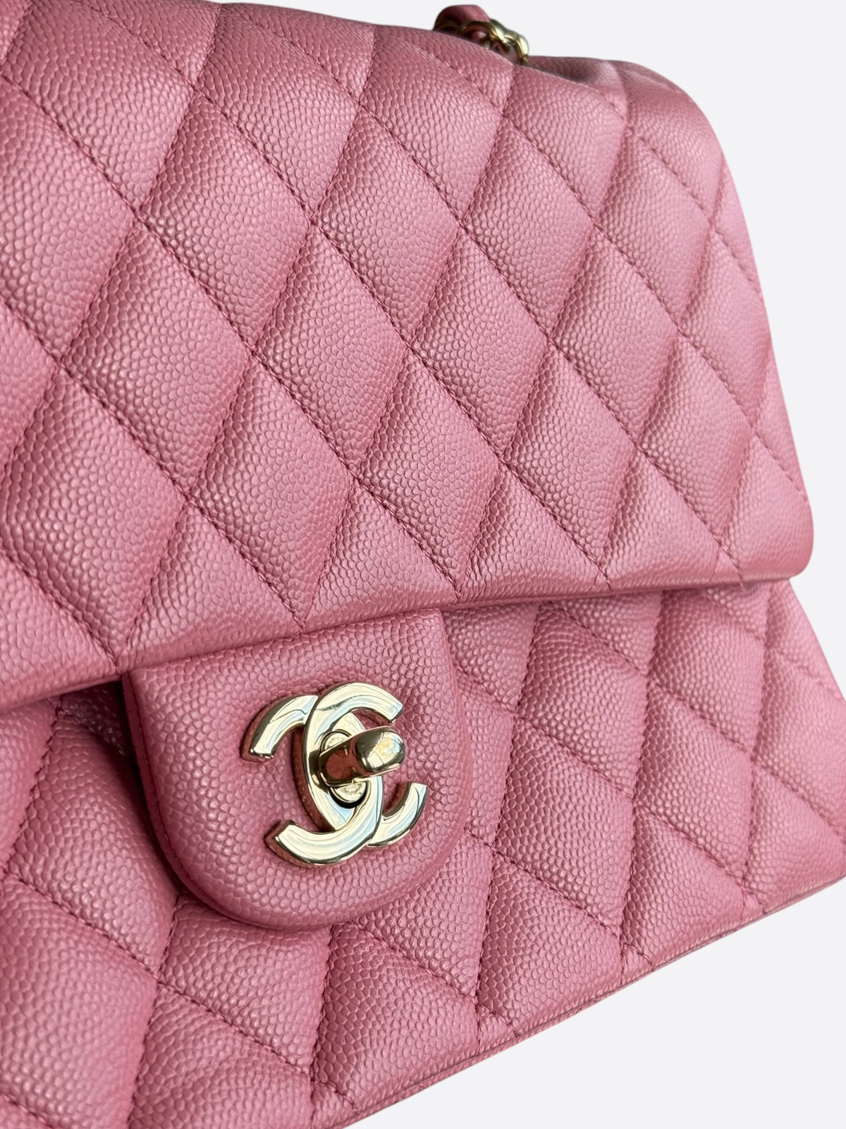 Chanel Pink Caviar Quilted Medium Flap Bag