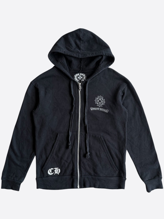Chrome Hearts Black Cross Graveyard Zip Up Hoodie