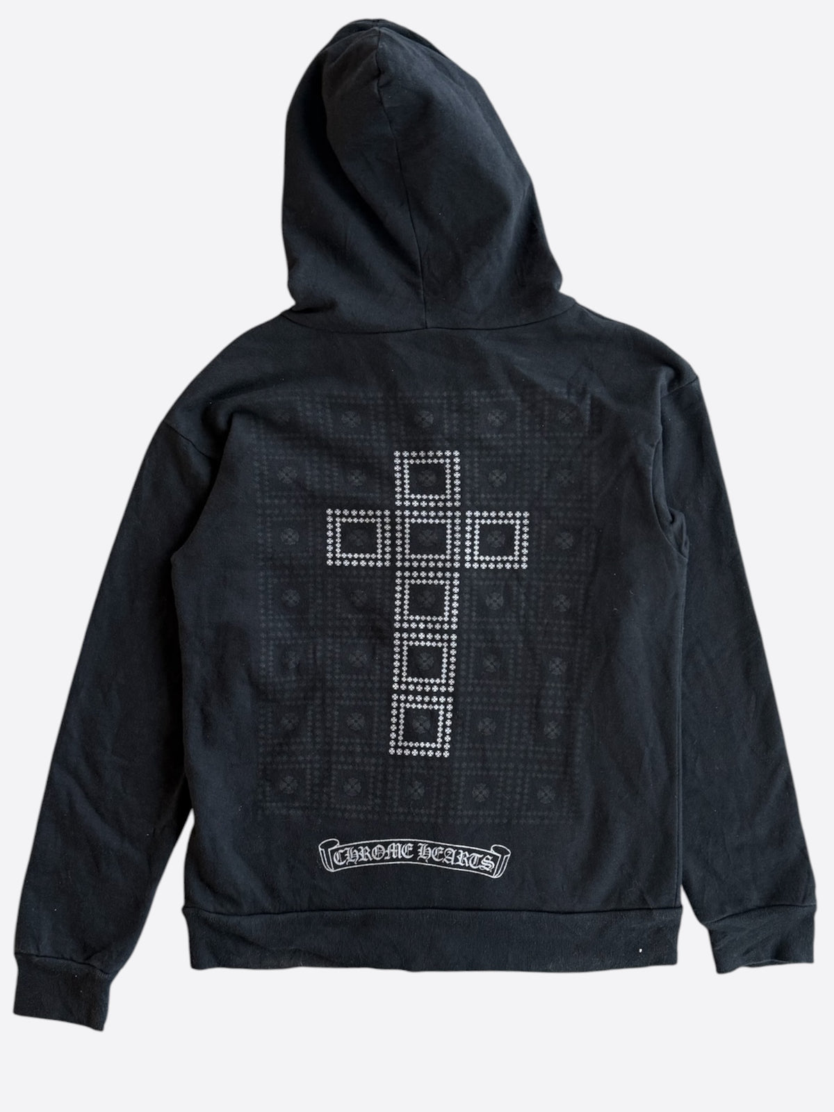 Chrome Hearts Black Cross Graveyard Zip Up Hoodie