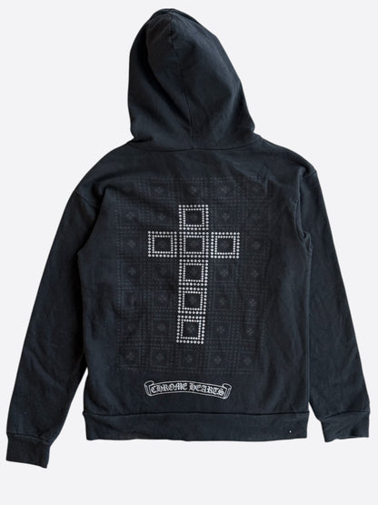 Chrome Hearts Black Cross Graveyard Zip Up Hoodie
