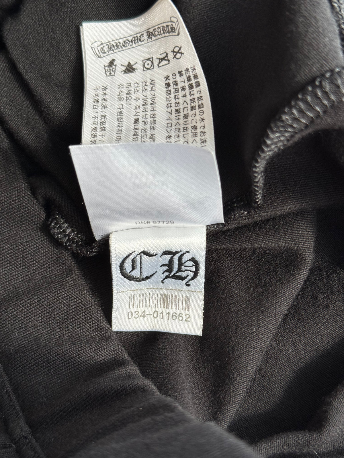 Chrome Hearts Black & White Horseshoe Logo Leggings