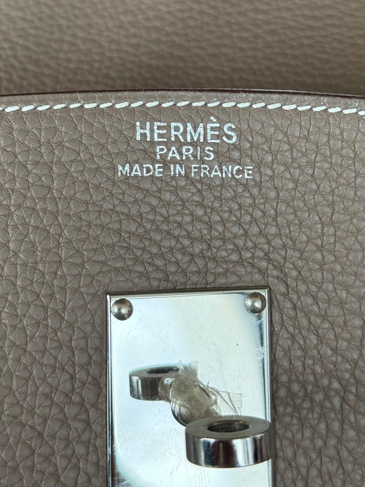 Hermes Etoupe Togo & Palladium Hardware HAC Birkin 50