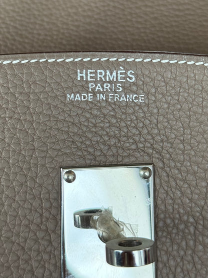 Hermes Etoupe Togo & Palladium Hardware HAC Birkin 50