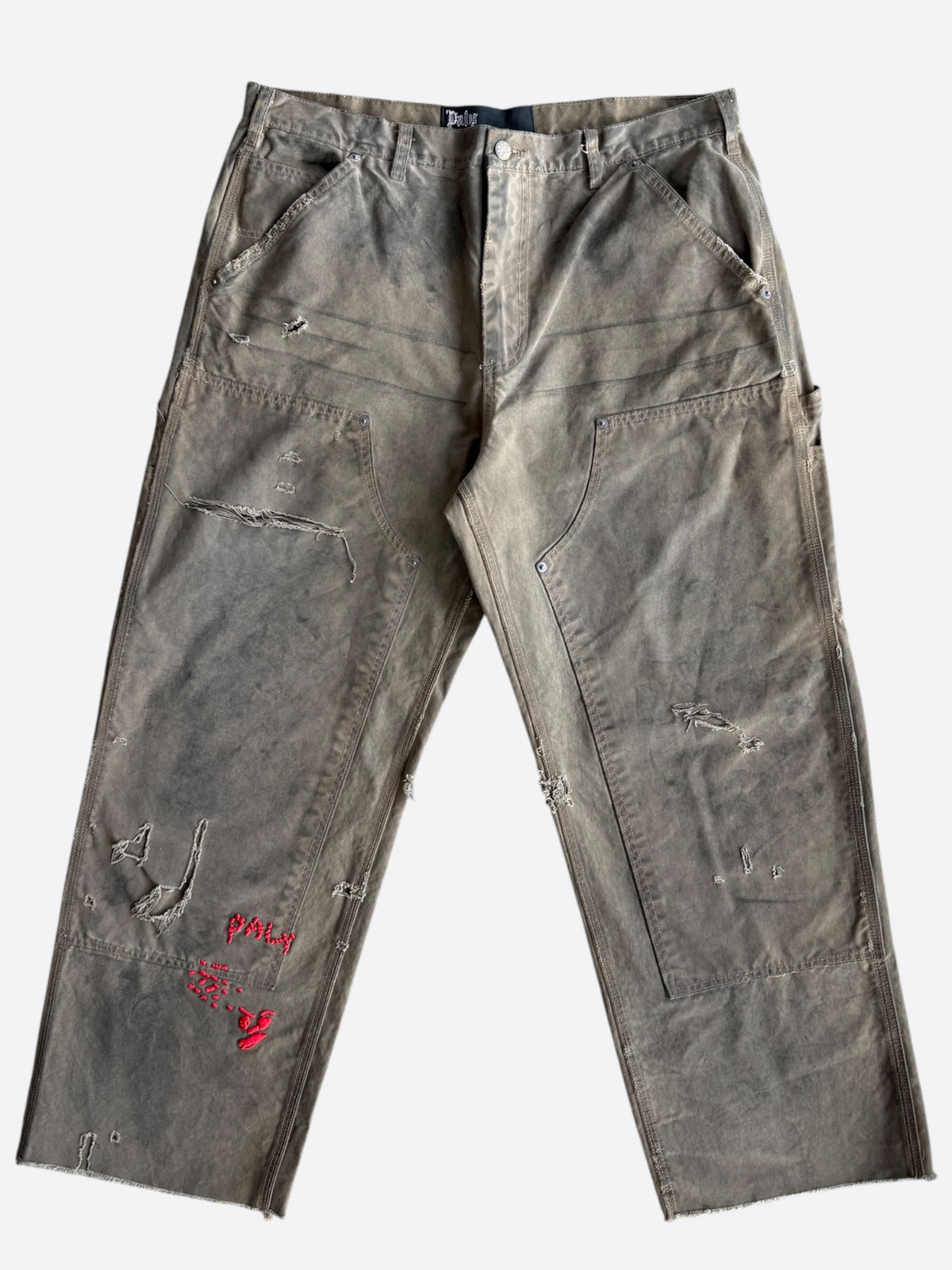 Paly Brown Been Thru It Waxed Carpenter Pants