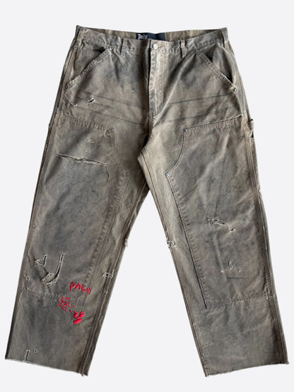 Paly Brown Been Thru It Waxed Carpenter Pants