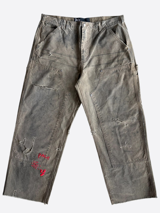 Paly Brown Been Thru It Waxed Carpenter Pants