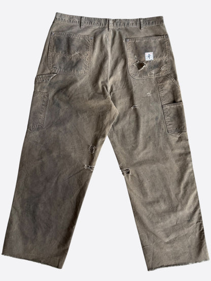 Paly Brown Been Thru It Waxed Carpenter Pants