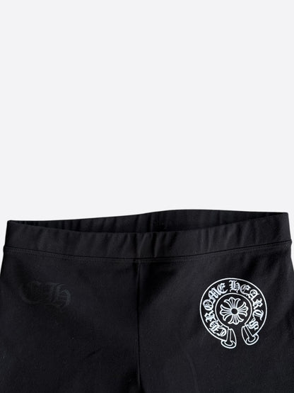 Chrome Hearts Black & White Horseshoe Logo Leggings
