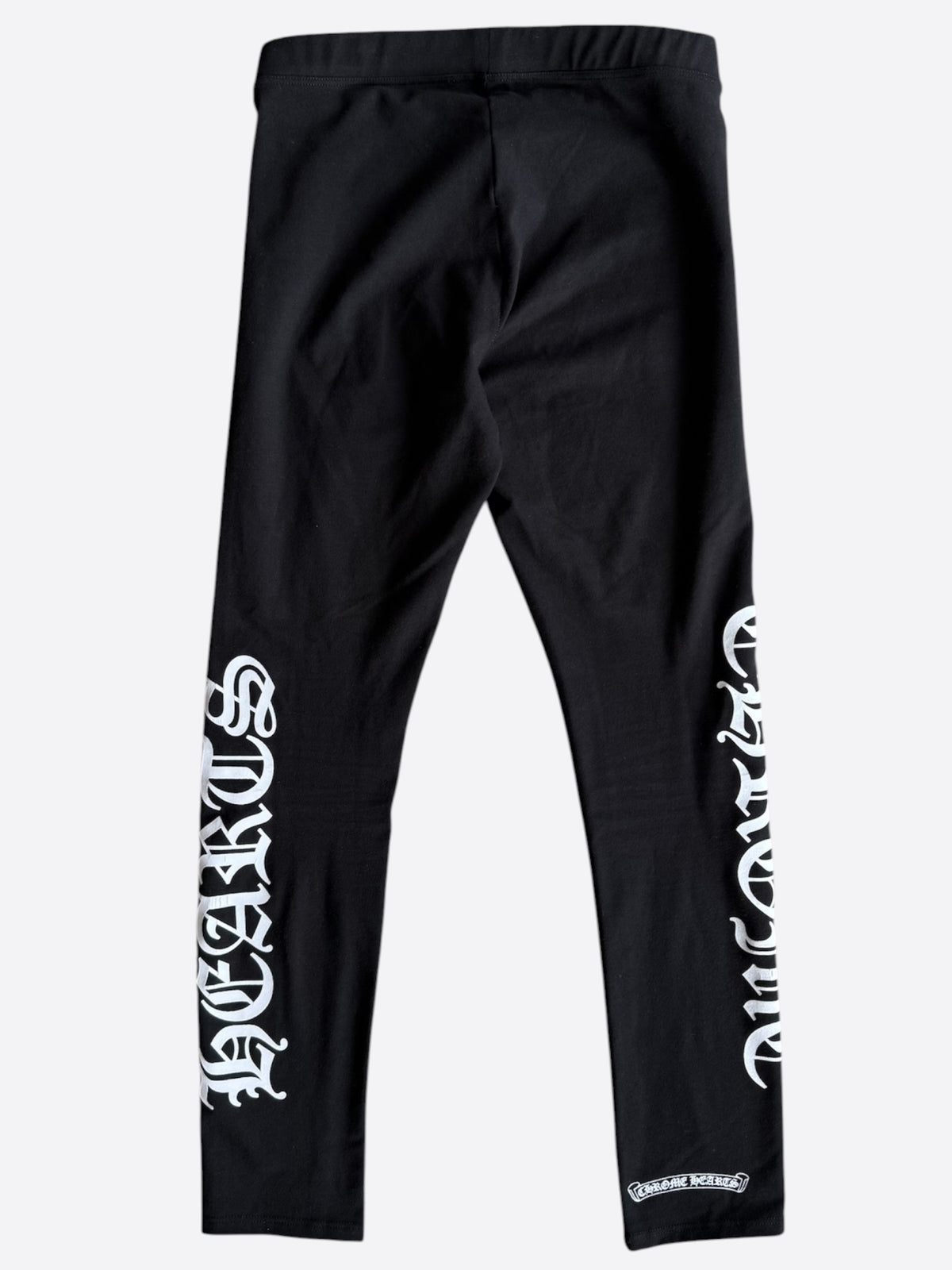 Chrome Hearts Black & White Horseshoe Logo Leggings