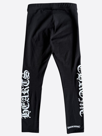 Chrome Hearts Black & White Horseshoe Logo Leggings