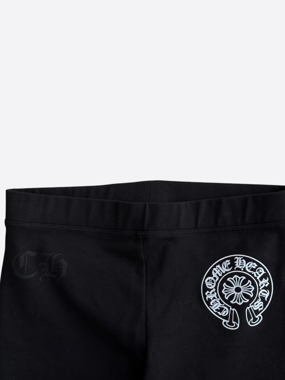 Chrome Hearts Black & White Horseshoe Logo Leggings