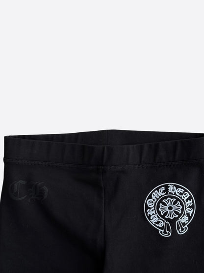 Chrome Hearts Black & White Horseshoe Logo Leggings